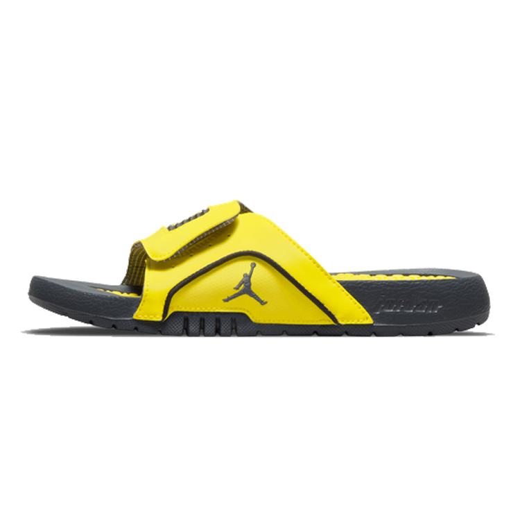Air Jordan Hydro IV Retro BG 'Lightning' (Unisex) Tour Yellow / Dark Blue Grey / White / Black Slide Slippers DN4239 701