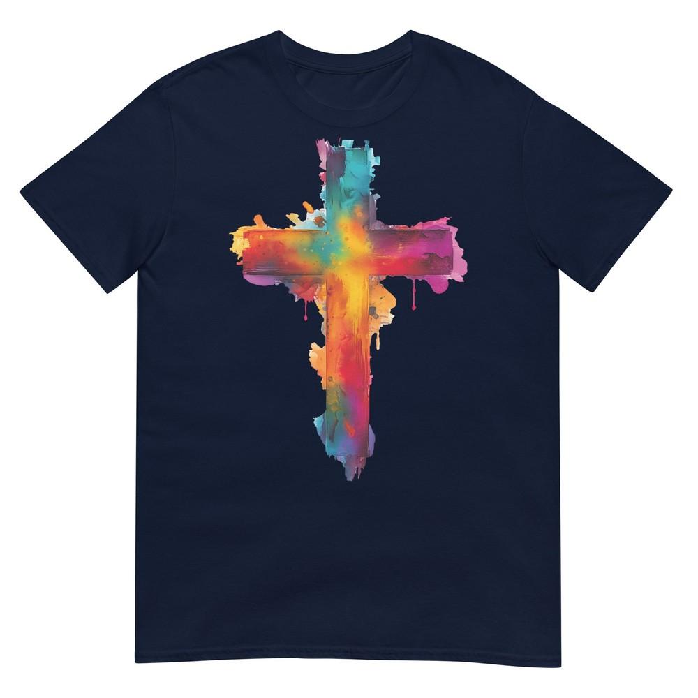 Cross Christian Religious Believe Blessed Faith God Graphic TShirt S