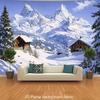 Swiss Matterhorn Snow Mountain Backdrop Winter Nature Background for Christmas & New Year Decoration