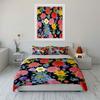 Colorful Flowers With Butterflies Bedding Set For Kids Luxury Gift 3Pcs Digital Print Comforter Set Soft Comfortable Breathable