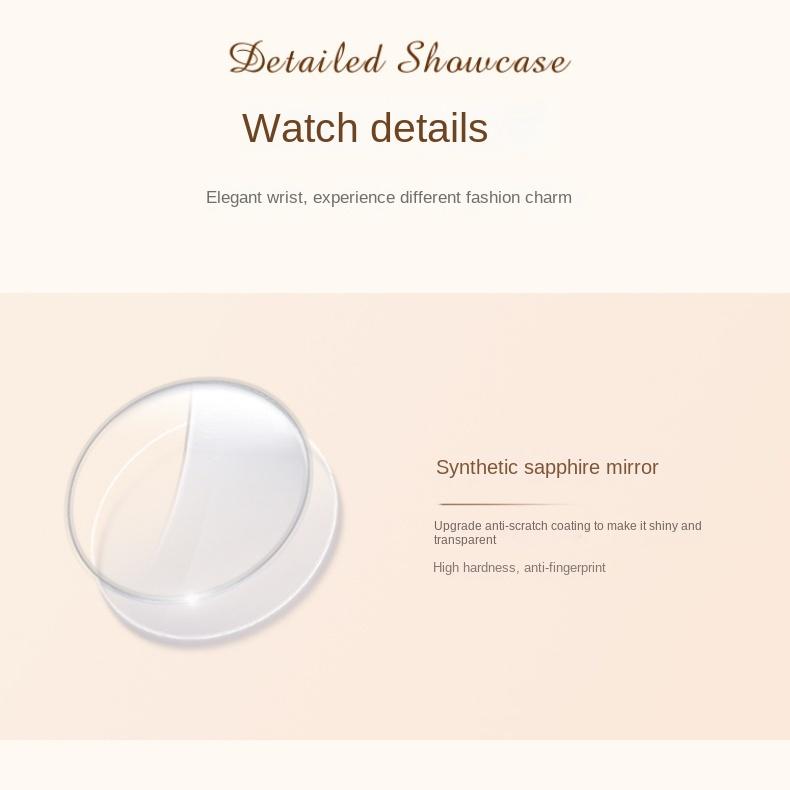 OUPINKE Brand Watches Women's Diamond-encrusted Four-leaf Quartz Waterproof Watch Women's Watch