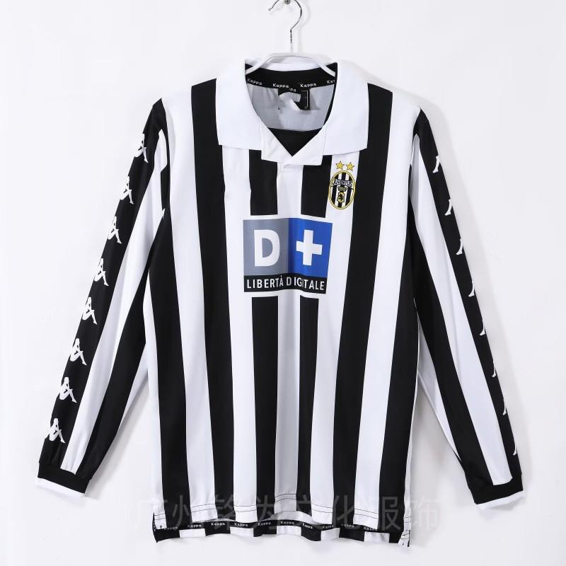 Mens Long Sleeve Retro Football Jersey Vintage Team Sportswear Soccer Fans