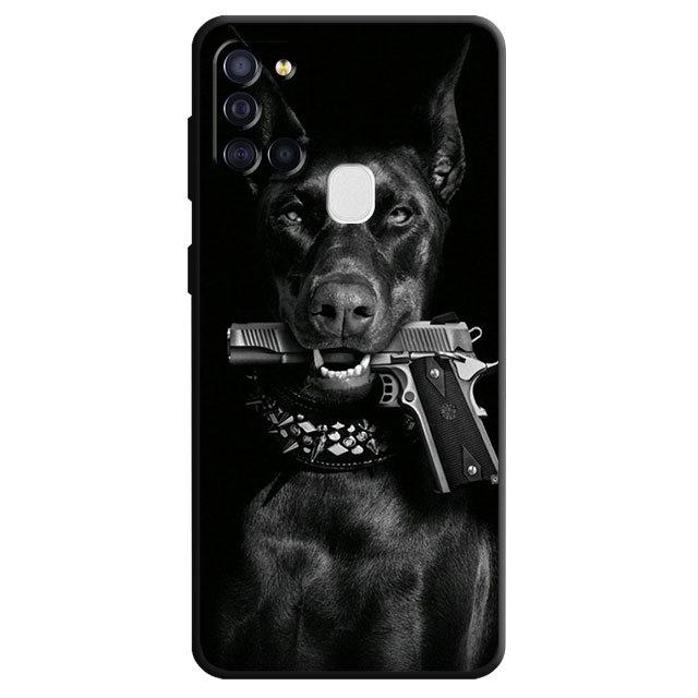 Silikontelefondeksel for Samsung Galaxy A03 Core A04 A03s A04s A20e A02s A10s A40 A10 A50 A70 A02 A01 Animal Doberman Dog Cover