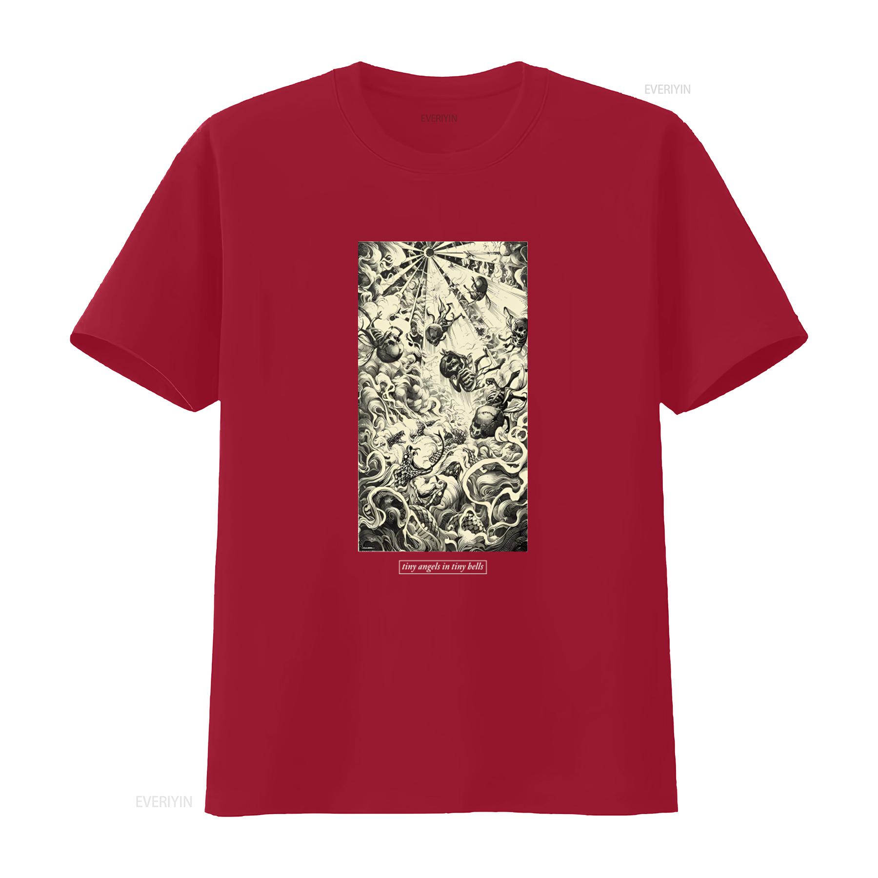 FIT FOR AN AUTOPSY Tiny Angels In Tiny Hells Print T Shirt Unique Art Design Perfect Alternative Fashion Lovers vintage S