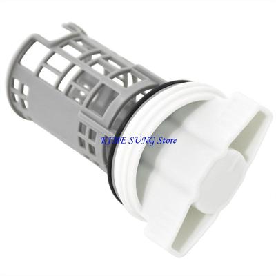 L5BD Front Load Washer Drain Filter Replacement Plastic Washing Machine Debris Catcher for Prevents Fiber Accumulation