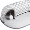 2 In 1 Cat Bed Play Tunnel Foldable Soft Cats Tubes Toys Interactive with Removable Mat for