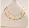 Vintage Italian Horn Pendant Necklace for Women Stainless Steel Gold Plated Chili Pepper Charm Choker Necklace Amulet Jewelry