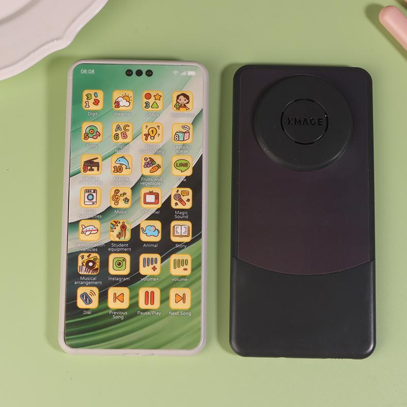 1 Satz Lernvokal Englisch Handy Vokal Requisite Modell Baby Simulation Handy Spielzeug Bildschirm Musik Frühe Lernspielzeuge