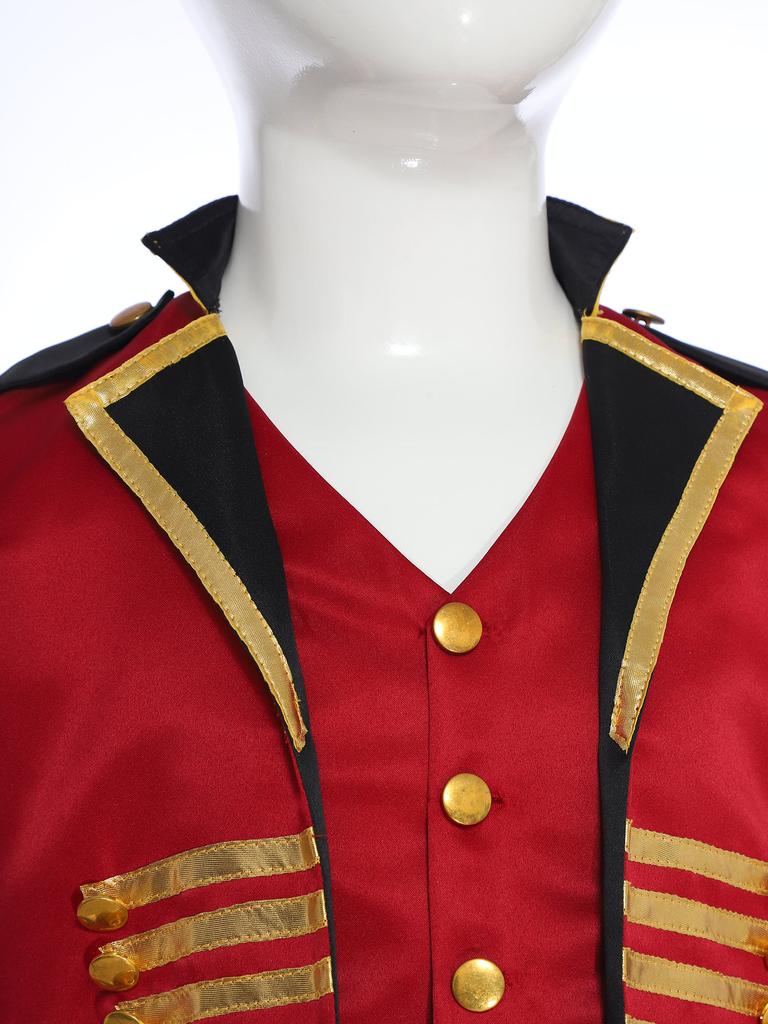 Kids Steampunk Tailcoat Costume Vintage Medieval Design Long Sleeve Fake Two Piece Tuxedo Victorian Elegant Jacket