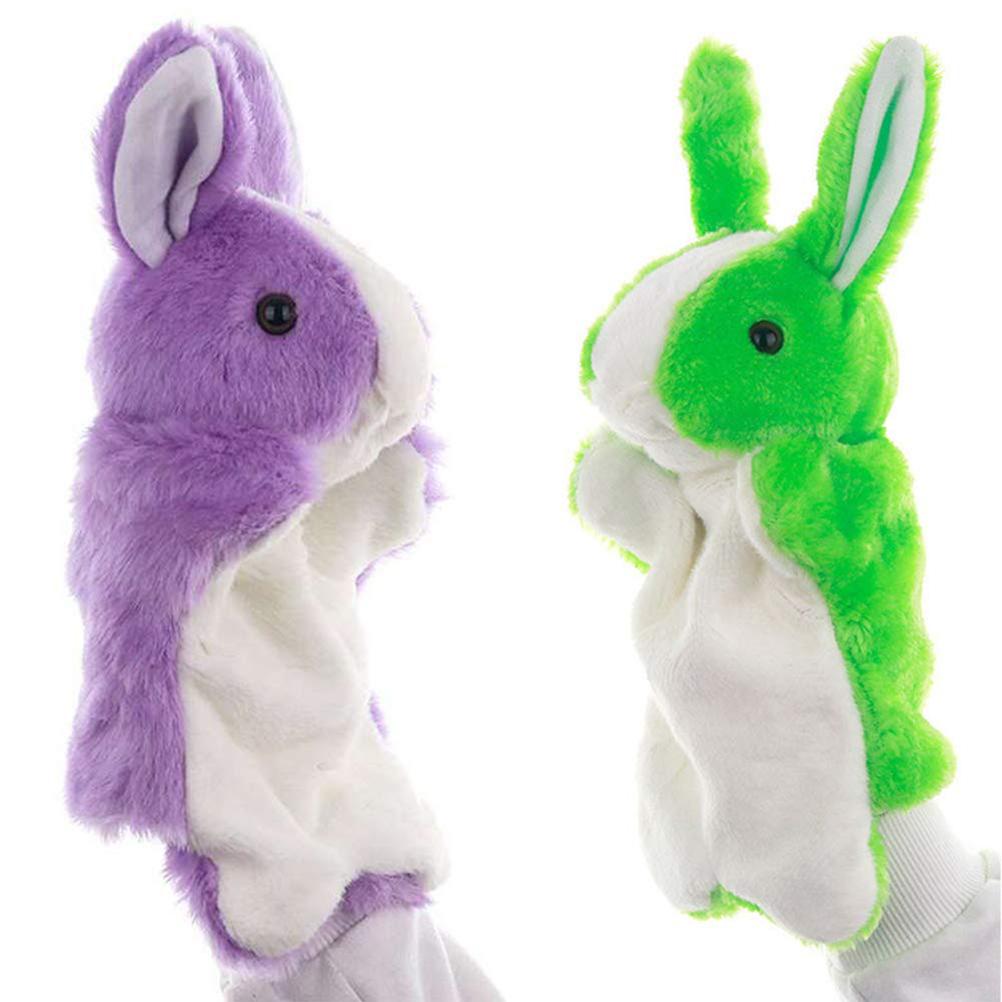 Cute Cartoon Bunny Plush Glove Puppet Rabbit Finger Toys Kids Birthday Gift