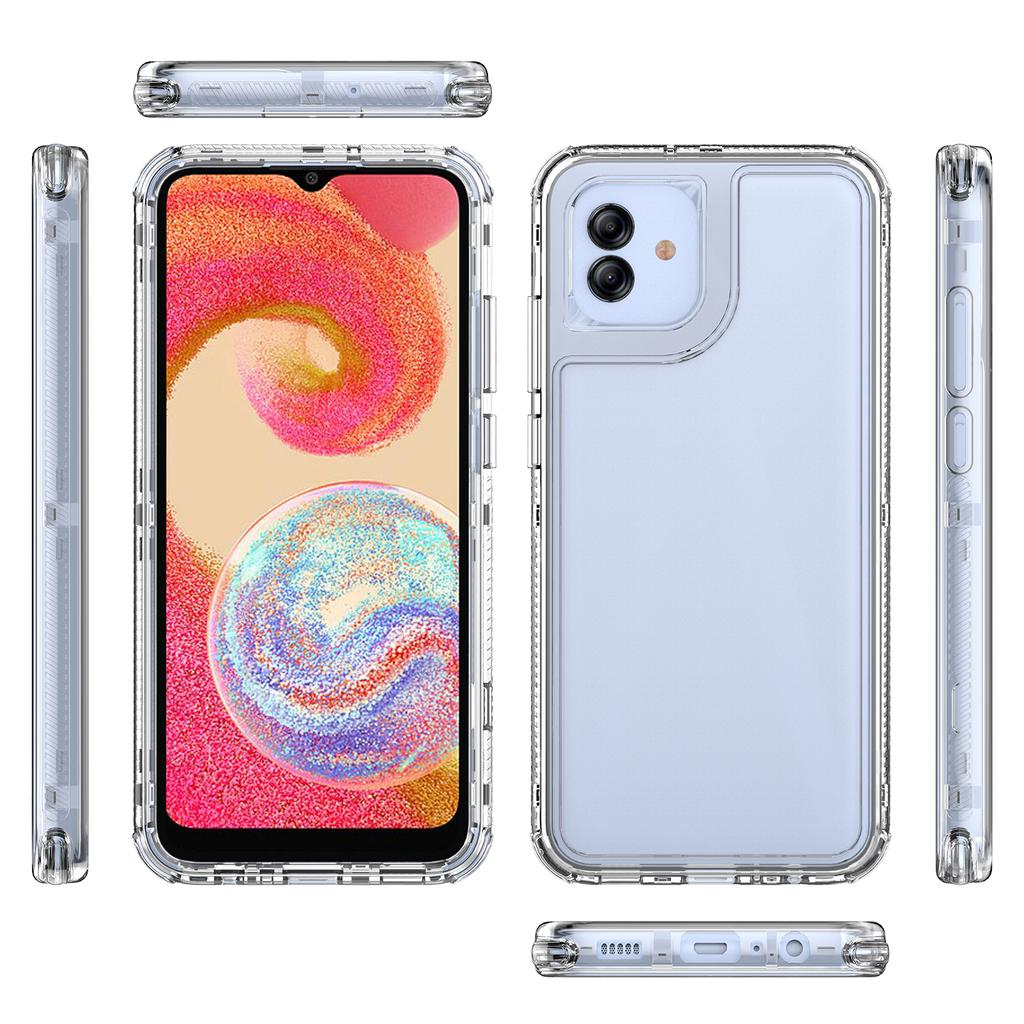 For Samsung Galaxy A04e 4G/F04 4G/M04 4G Case Acrylic+TPU Clear Phone Cover