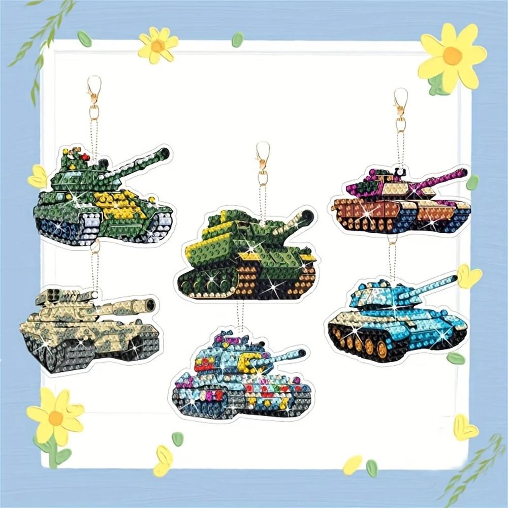 DIY Diamond Painting Keychains Per Set - Animal Theme, Suitable for Beginners, Diamond Kit Craft Supplies, Exquisite Gifts for Friends