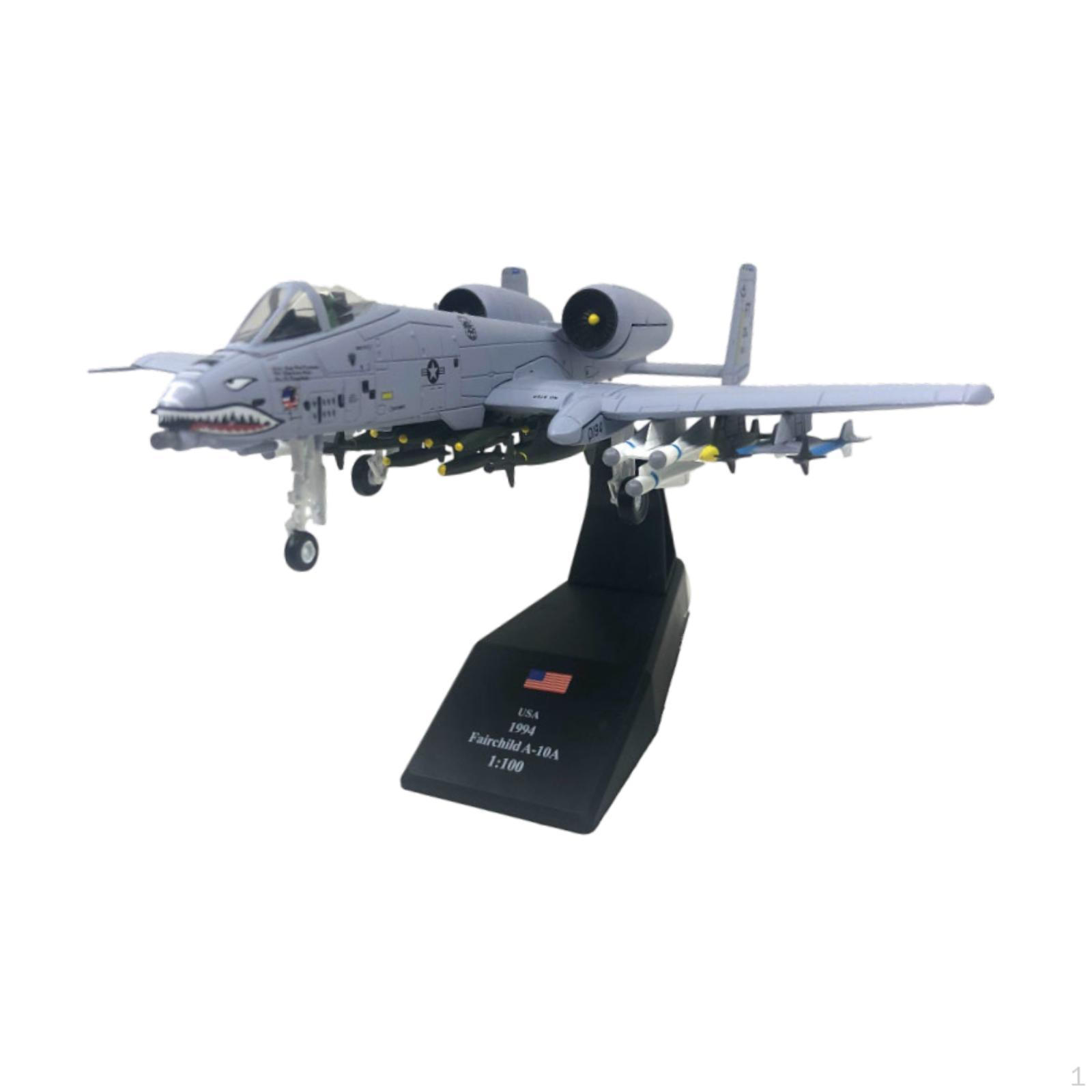 

1/100 Diecast Alloy Aircraft Toy A10 Attack Plane for Kids Room Decor