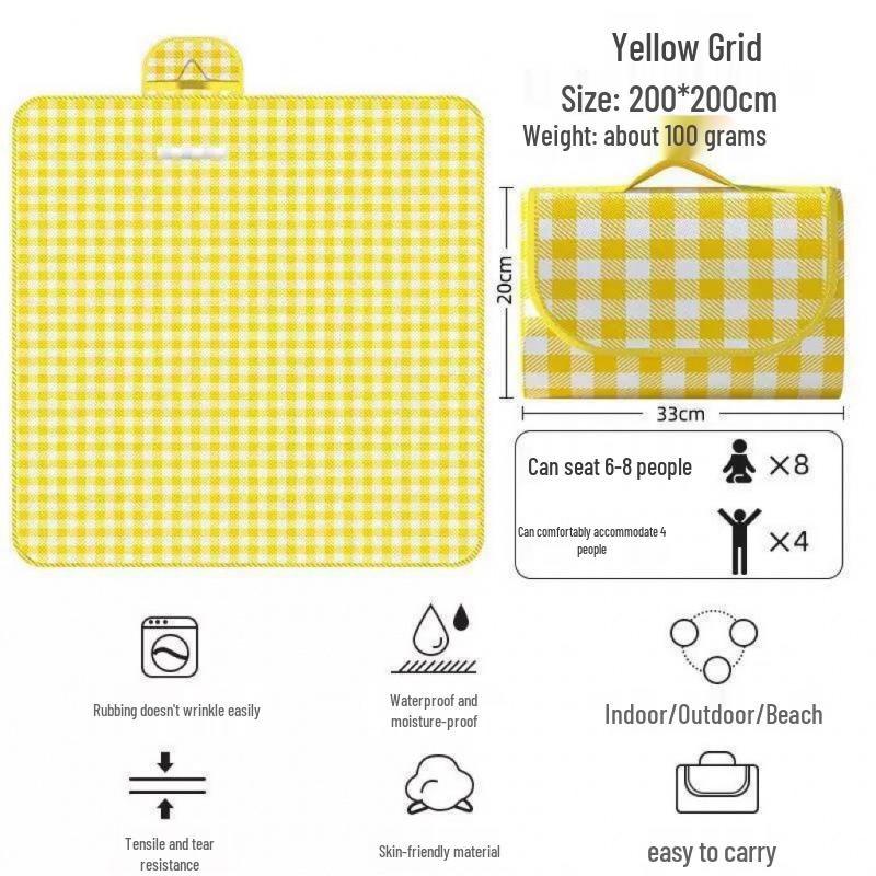Waterproof Portable Picnic Mat: Thickened, Moisture-Proof for Camping & Outdoor Use