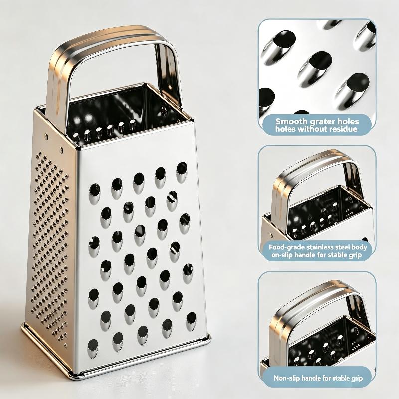 Manual Multifunctional 4-Side Vegetable Grater Chopper Stainless Steel Slicer for Home Kitchen Cheese Vegetable Shredding