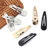 50pcs/lot Metal Water Drop Shaped Hairpins KC Gold BB Hair Clips Snap Barrettes For DIY Fashion Headwear Jewelry Accessories