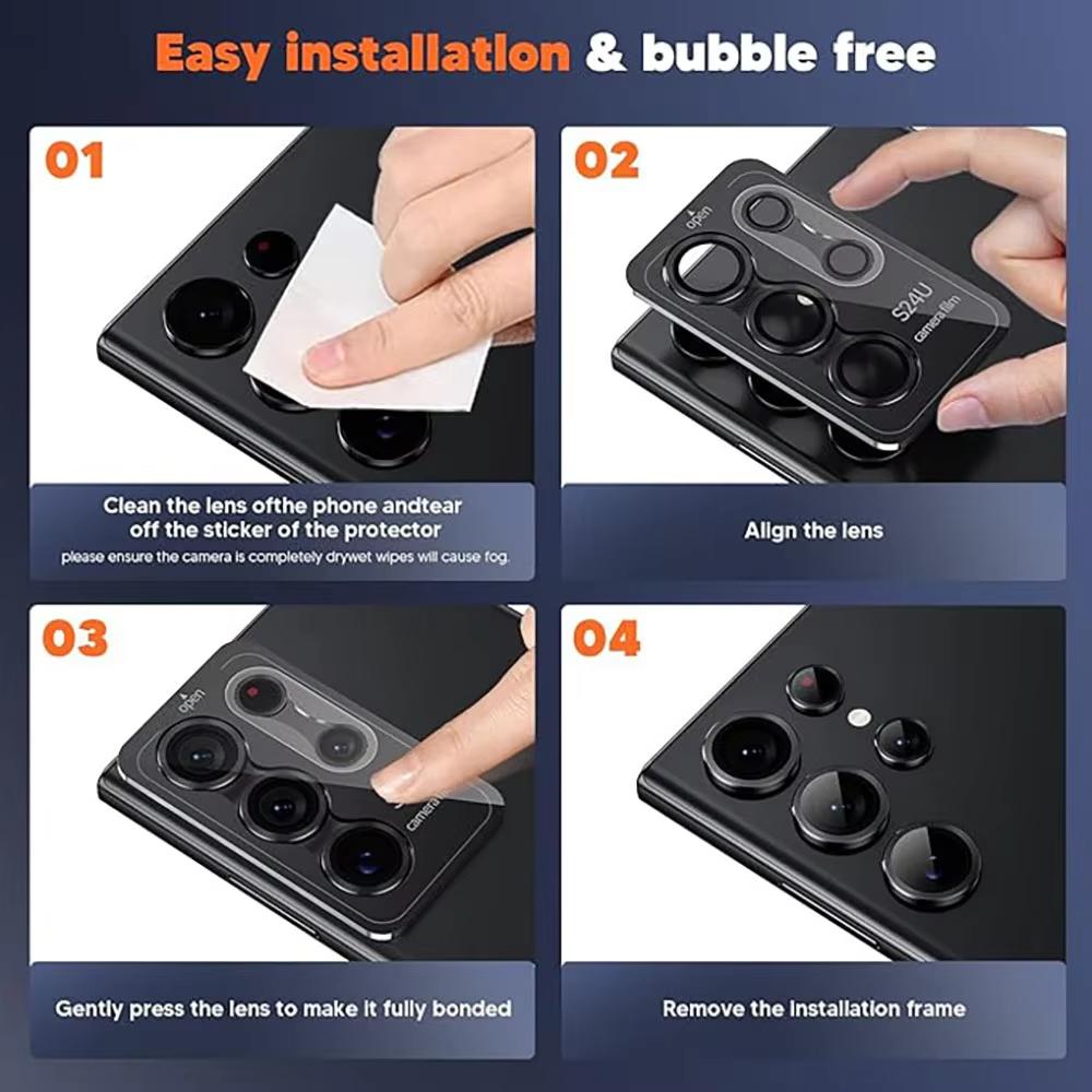 For Samsung Galaxy S26 Ultra S26 Metal Rings Camera Lens Protector Cover Protector Easy Install Camera Lens Protector Glass 4