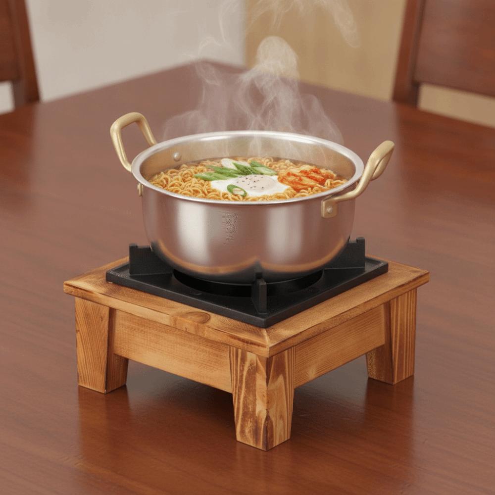 Rustic Style Camping Oven Stove Wood Frame Charcoal Oven Stove Portable Barbecue Grill Outdoor