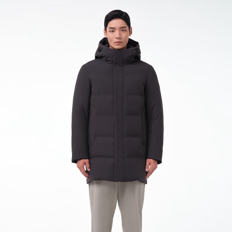Tanboer Men's Mid-Length Hooded Down Jacket TA231567