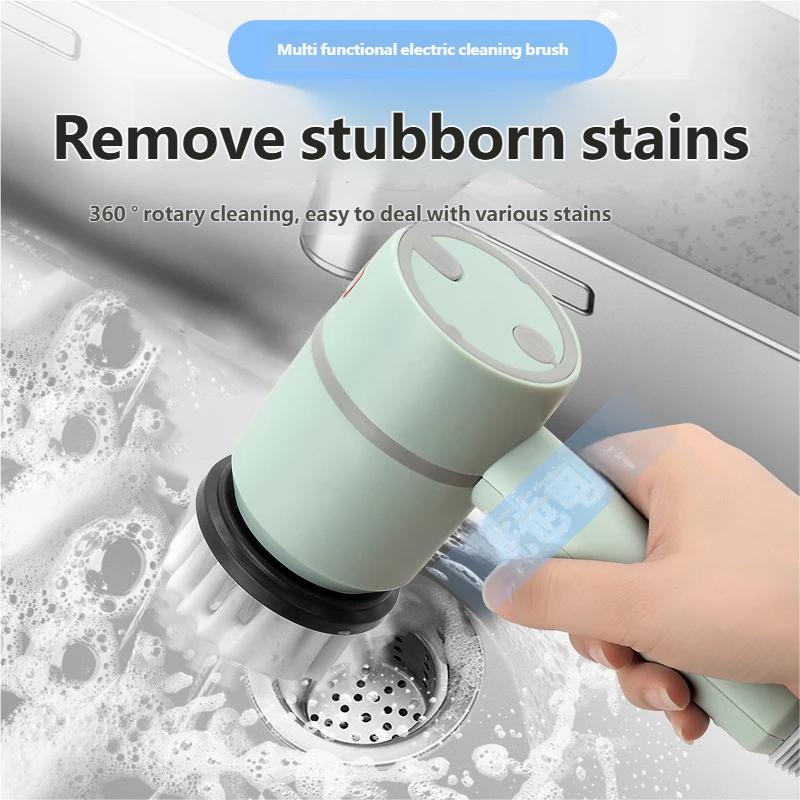 2025 Multi Functional Wireles Electric Cleaning Brush Household Toilet Cleaning Tool Handheld Kitchen Cleaning Brush