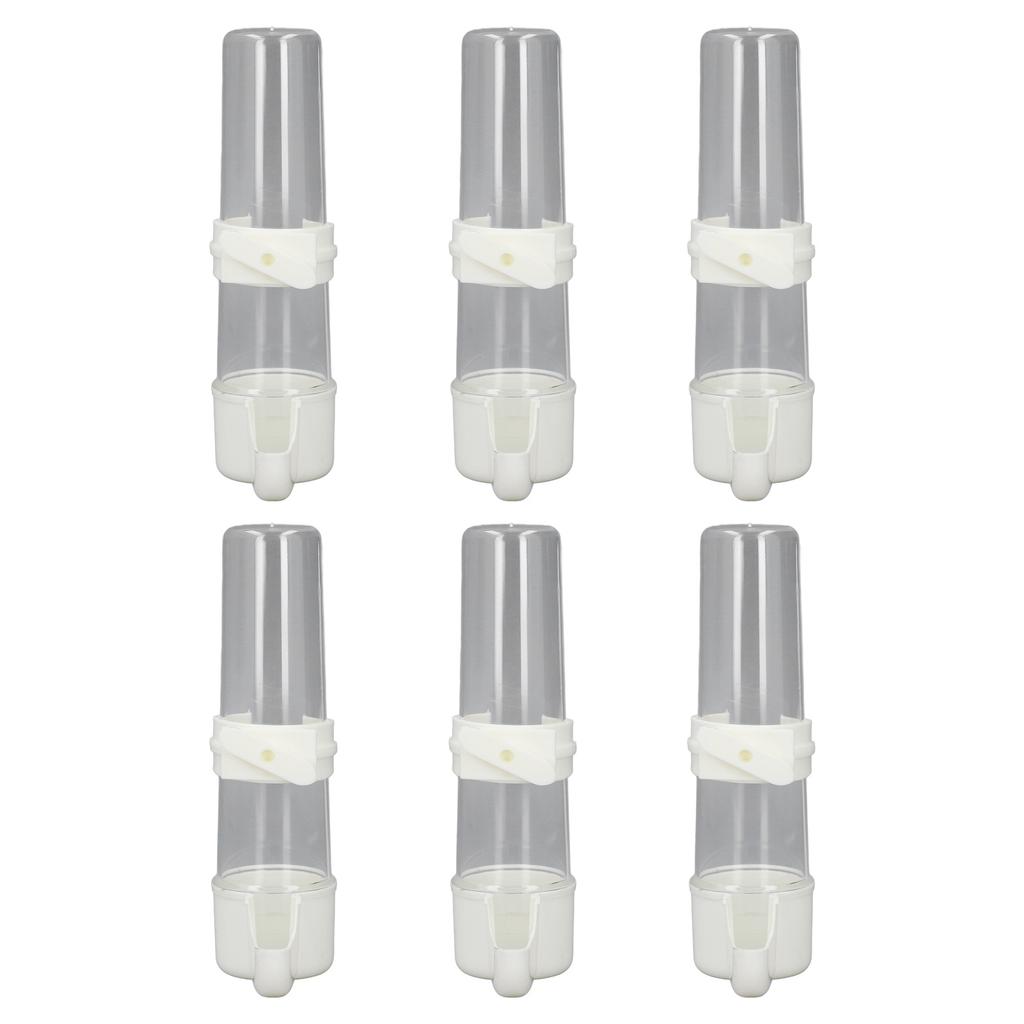 6pcs Birds Cage Water Feeder Professional Automatic Spill Proof Bird Water Hanging Feeder for Pets