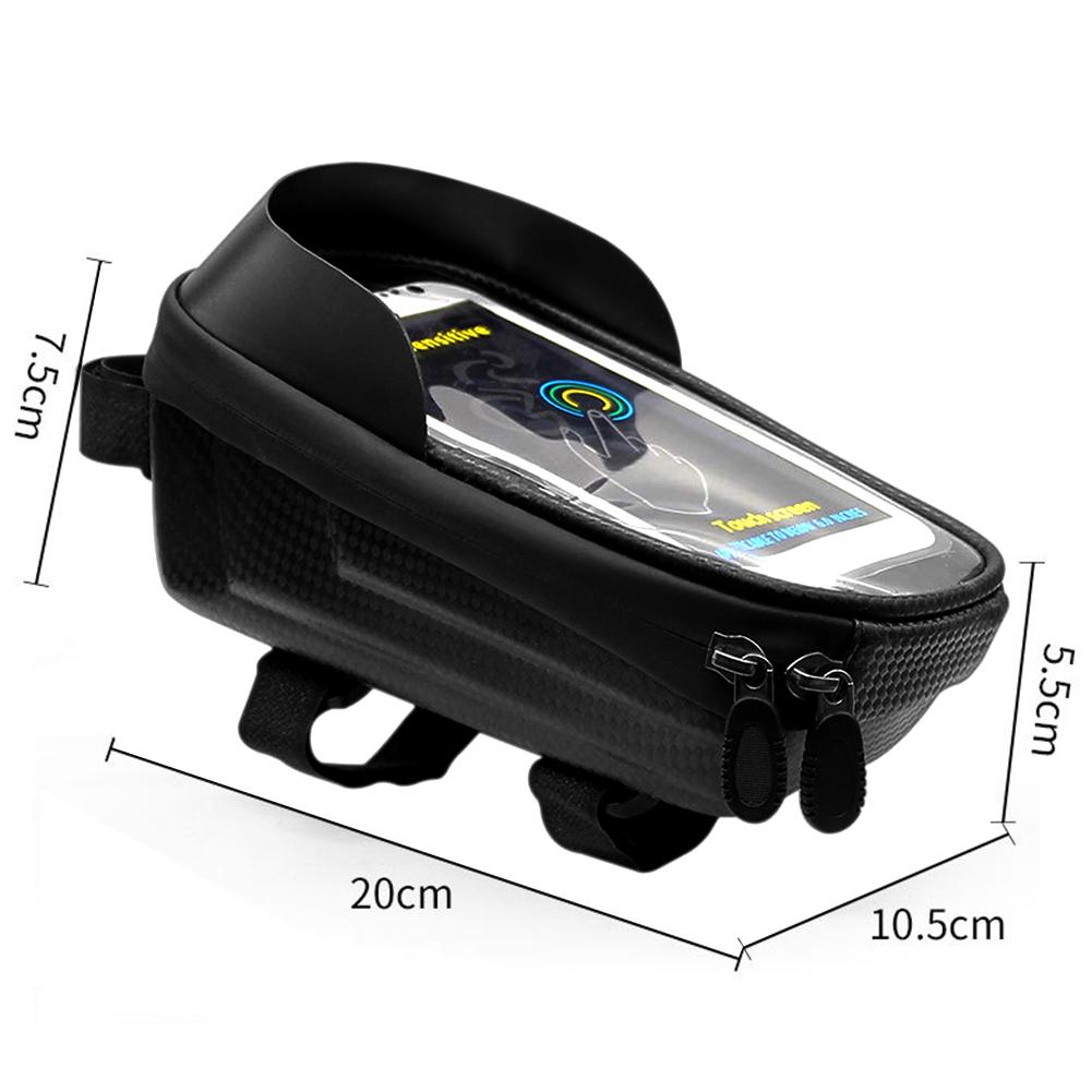 1L Bicycle Bag Cycling Top Front Tube Frame Bag 6.8inch Mobile Phone Case Touch Screen Road Hard Shell Case Bike Accessories