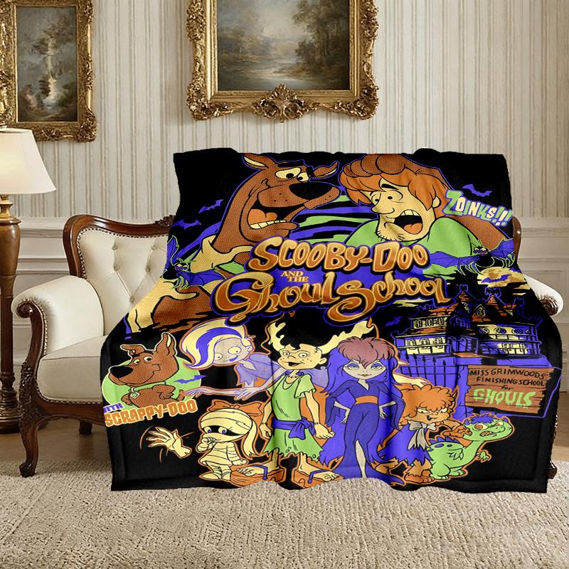 SCOOBY-DOO Pattern Blanket, Cozy Blanket for All-Season Comfort On Sofas, Beds, Office, Car, Camping and Travel