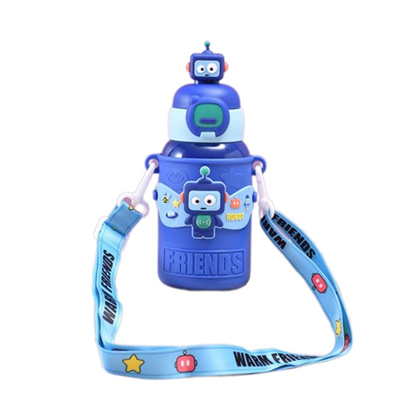 Pattern Cartoon 450ml Children Stainless Steel Insulated Cup Sippy Cup Kids Gift