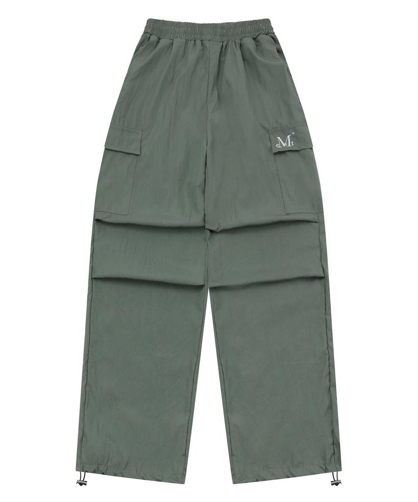MUCENT Gross Poly Parachute Pintuck String Cargo Pants Unisex (5 Colors)