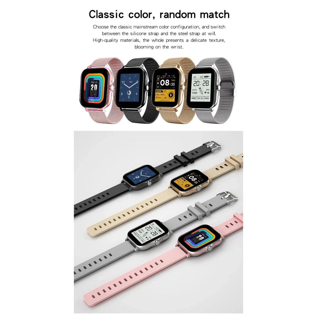 2024 New Smart Watch For Men Women Full Touch Screen Sport Fitness Watches BT Call Digital Smartwatch Wristwatch