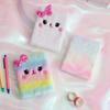 Cat Shaped Tie-dyed A6 Stationery Students Gift Notebook Hand Account Book Diary Book Pocket Book
