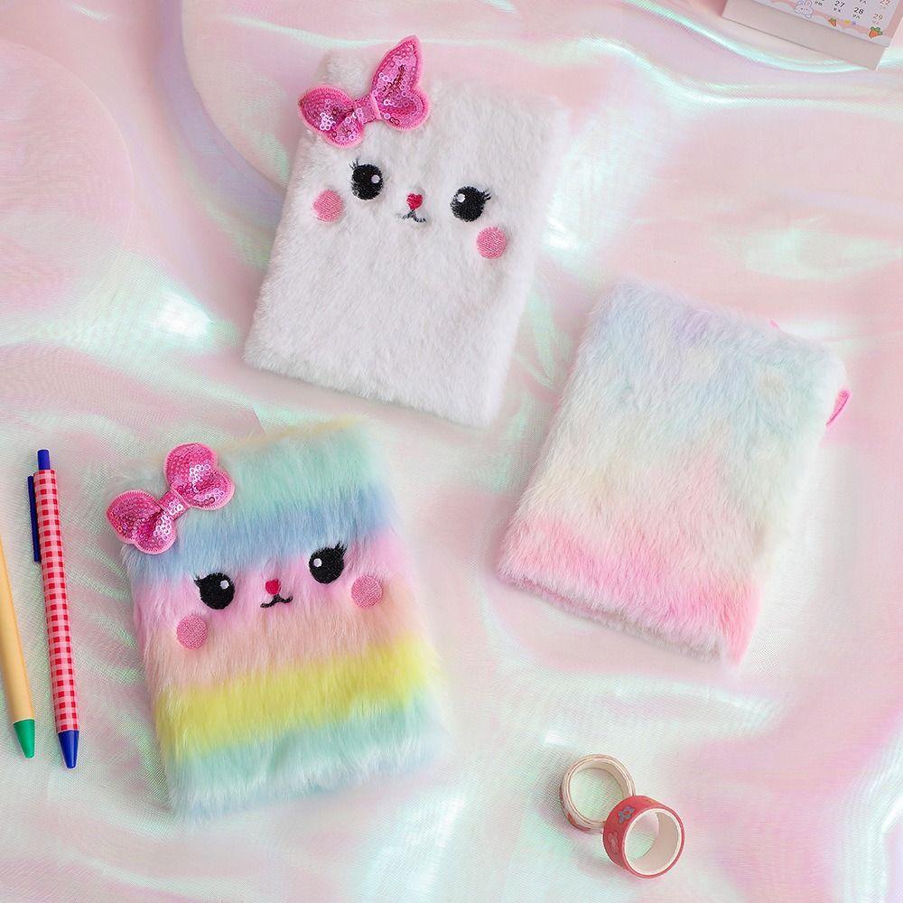 Cat Shaped Tie-dyed A6 Stationery Students Gift Notebook Hand Account Book Diary Book Pocket Book