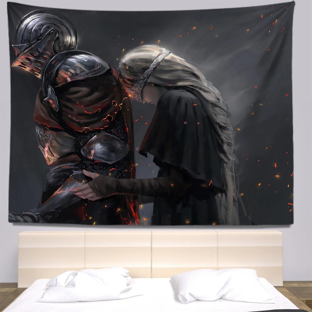 Cartoon Character Illustration Style Decorative Tapestry Home Wall Decoration Office Living Room Tapestry