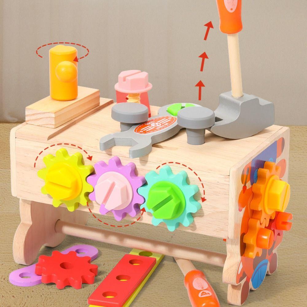 

Montessori Kids Wooden Tool Box Toy Toolbox Simulation Repair Tool Childrens Christmas Gifts Style A