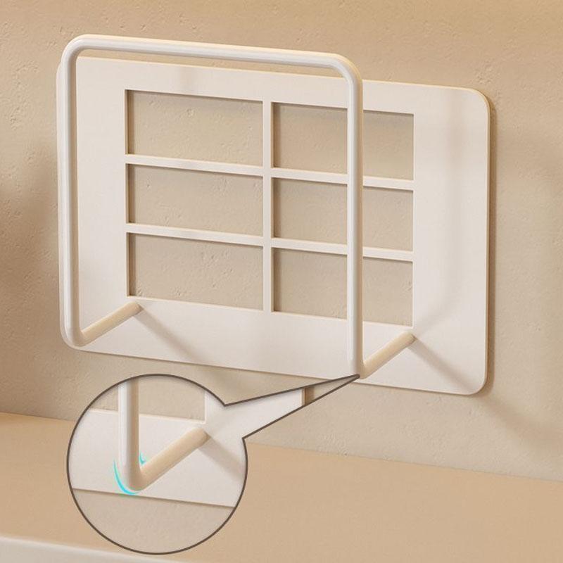 Easy To Install Non Drilling Wall Mounted Router Bracket - Stylish White Cast Iron, Multi-purpose Storage Rack
