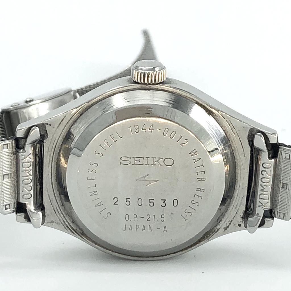 Working Good SEIKO Vintage HI-BEAT 36000 1944-0012 250530 C.1972 Hand Wound Stainless Steel Silver Dial Women's Watch WATER RESIST 3-Hand