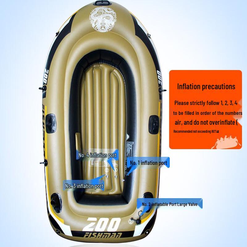 OLOMM 4-Person Inflatable Fishing & Touring Kayak