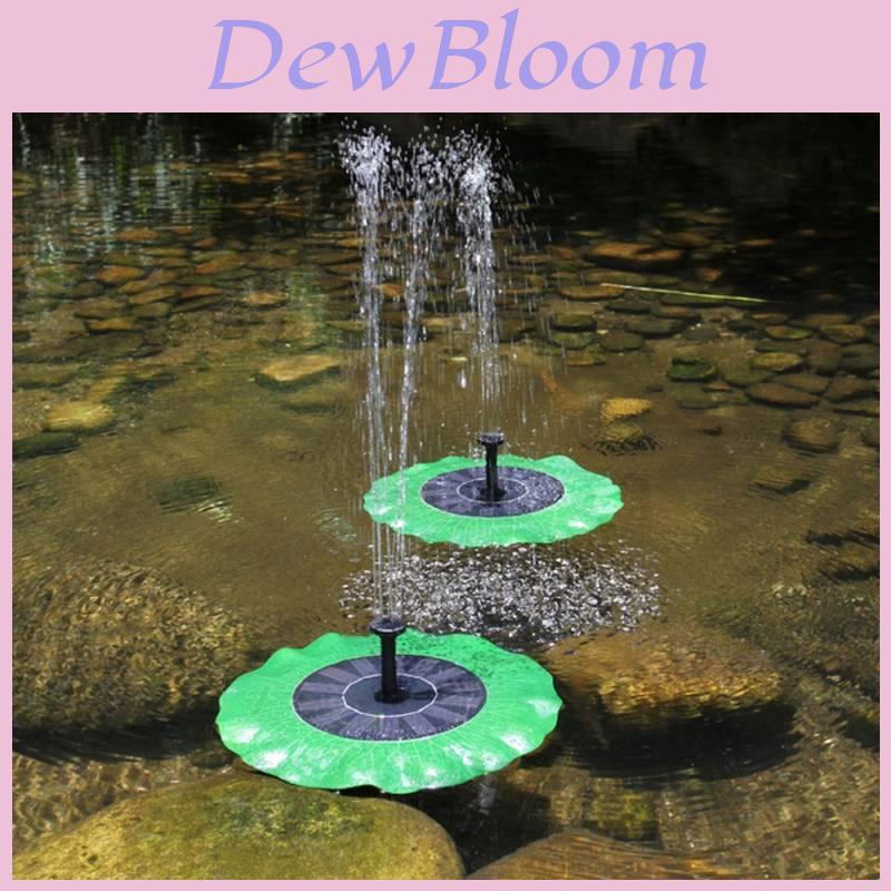 Lotus Leaf Style Solar Fountain For Garden Pond Water Feature With Floating Design