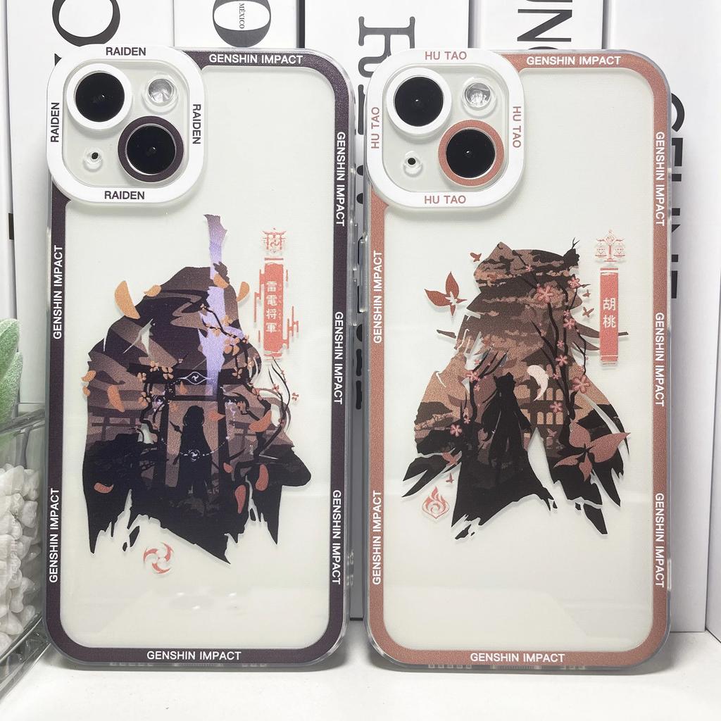 Genshin Impact Phone Case For iPhone 16 15 14 13 12 11 Pro Max Mini XS X XR SE 7 8 Plus HuTao Zhongli Raiden Shogun Xiao Funda
