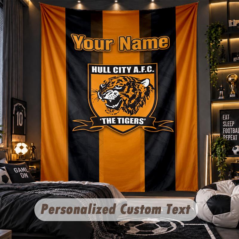 TapestryHull FC Custom Name Text Personalized Wall Hanging Tapestry Home Wall Decor