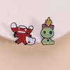 Cartoon Anime Character Enamel Pin Cute Cat Red Rabbit Dinosaur Frog Animal Brooches Lapel Badge Funny Jewelry Gifts For Friends
