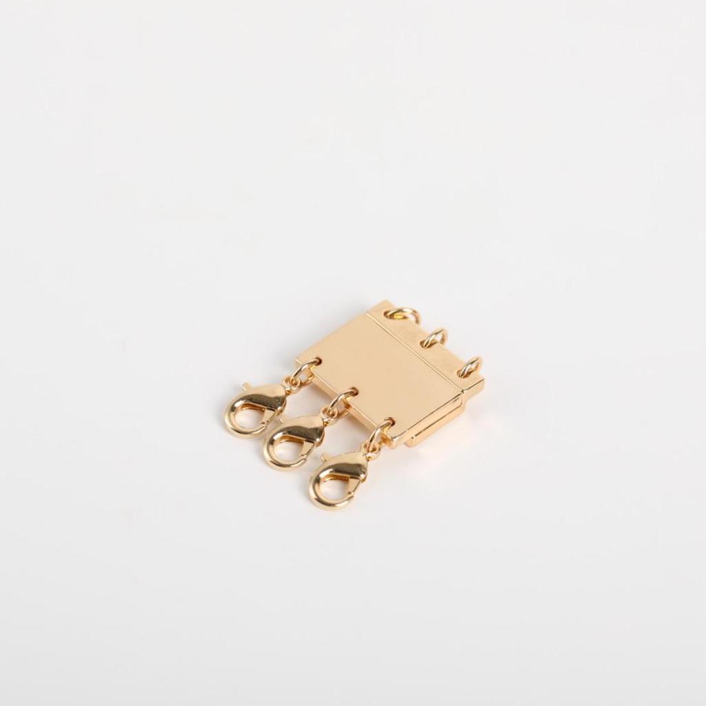 Gold-Plated Magnetic Necklace Clasp for Layered Jewelry Accessorizing