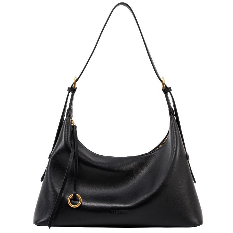2026 Tote Bag 100-tie First Layer Vegetable Tanned Cowhide Single Shoulder Underarm Leather Female Large-capacity Commuting
