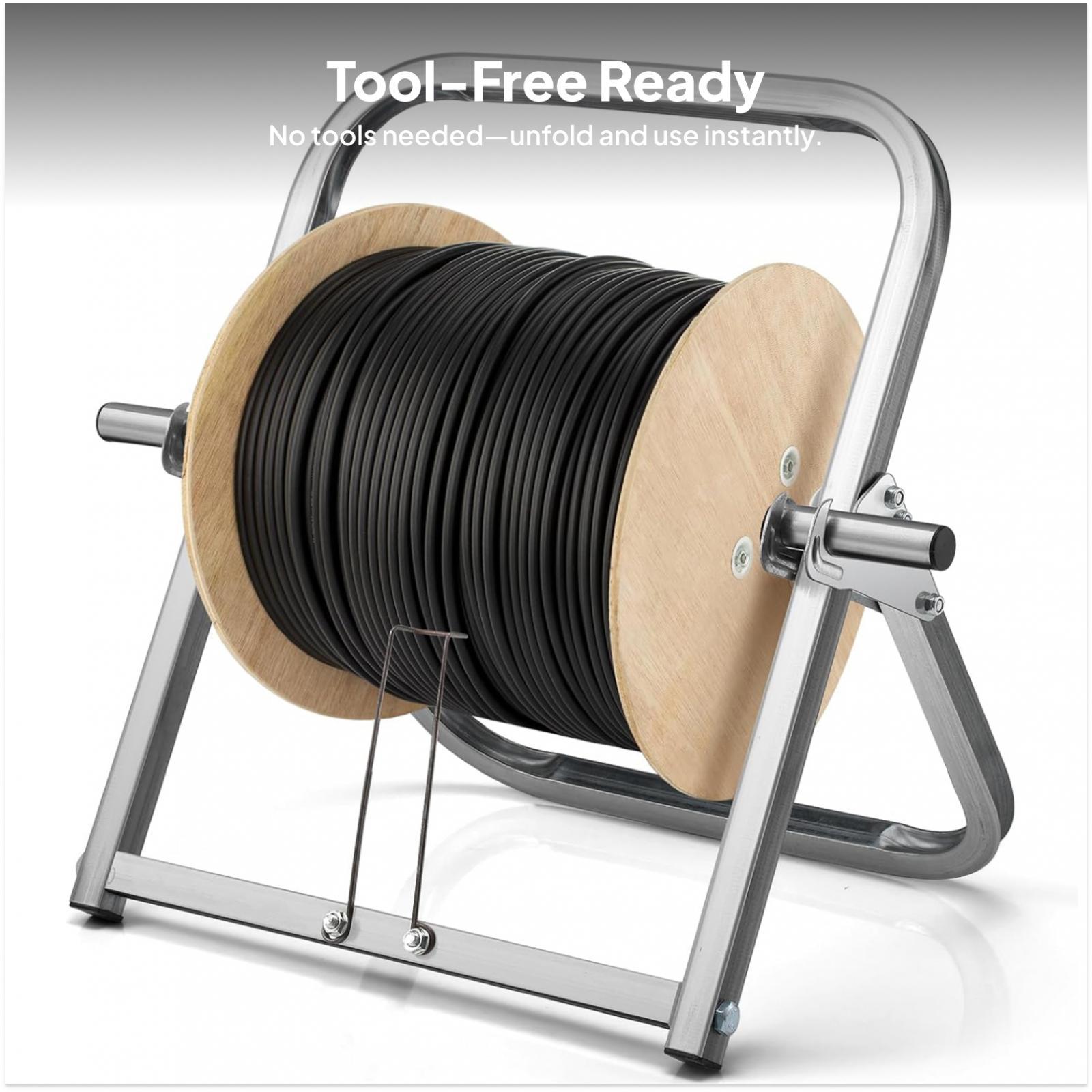 Wire Spool Rack Foldable Device Compact Multipurpose Portable Wire Dispenser
