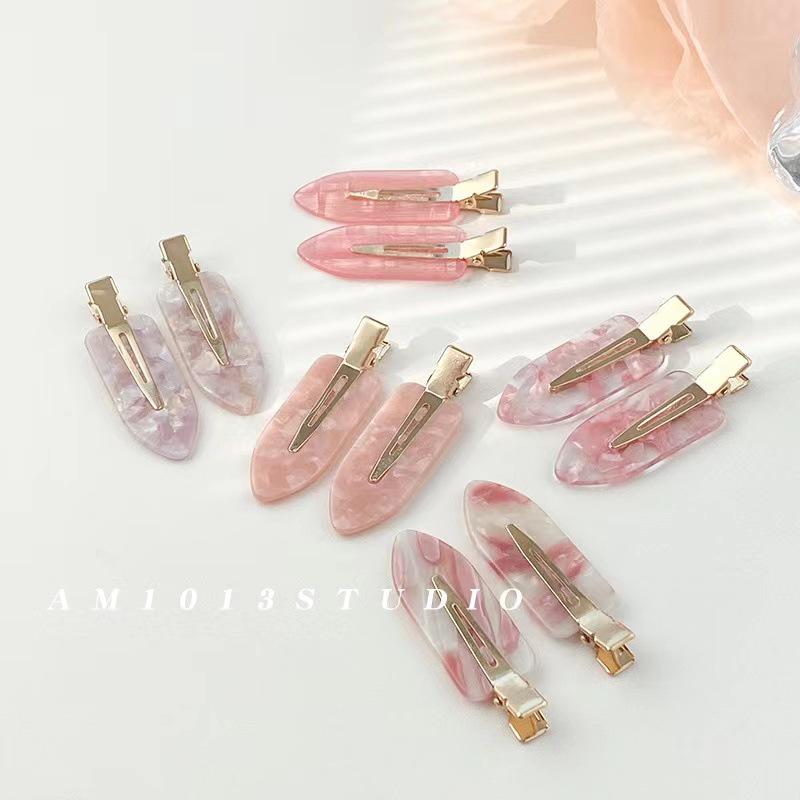 Acetate Hair Clips for Women - No Trace Side Bangs Makeup Duckbill Clips