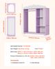 VEVOR Kids Dress Up Storage, with Jewelry Cabinet, Dress Up Closet with Mirror and Shelves, Princess Costumes Wardrobe Closet