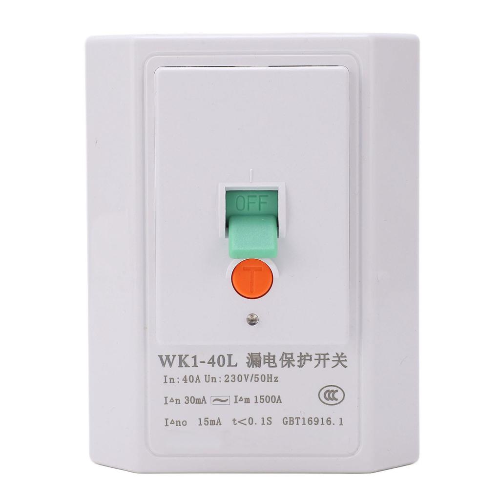 Circuit Breaker Electric Leakage Protection Switch 40A 230V for Heater Conditioner