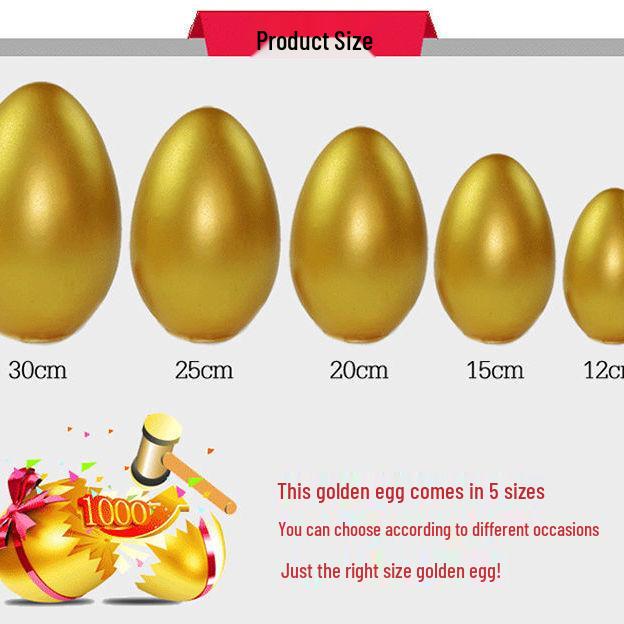

Golden Egg Props - Free Shipping for Wedding Celebrations and Events 12cm Golden Egg, 6 pcs