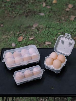 Portable Shockproof Egg Storage Box with Transparent Plastic Tray - 3, 4, or 8 Grids
