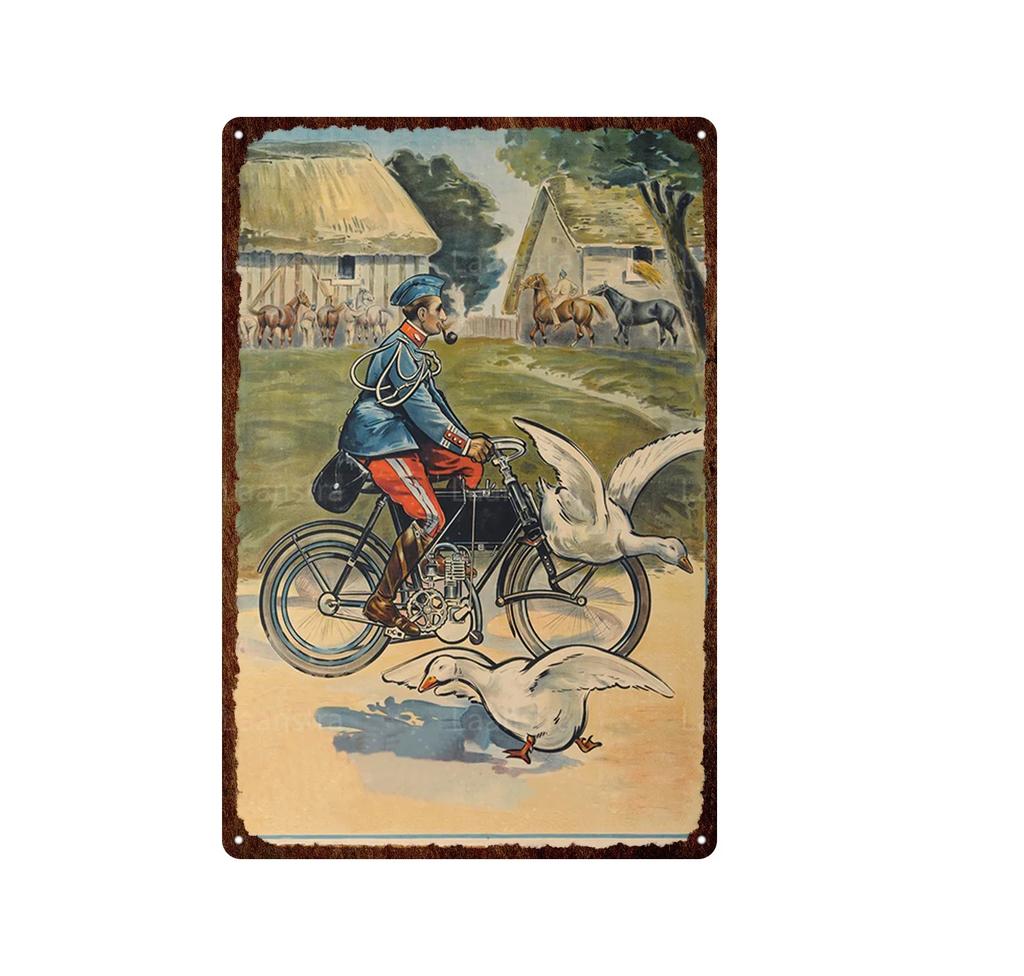 Vintage Norton Motorcycle Metal Poster Retro Plaque Wall Art Painting Plate Bar Garage Decor Vintage Tin Sign Home Decor Poster